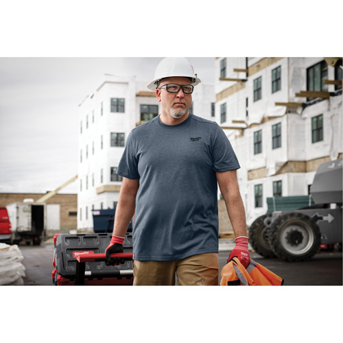 T-shirt de travail hybride, Hommes, Petit, Bleu EastCoast Offshore Supplies