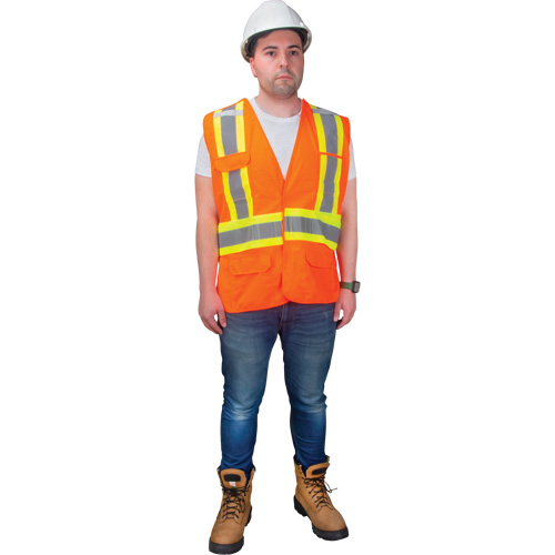 CSA-Compliant High-Visibility Surveyor Vest, High Visibility Orange, Medium, Polyester EastCoast Offshore Supplies