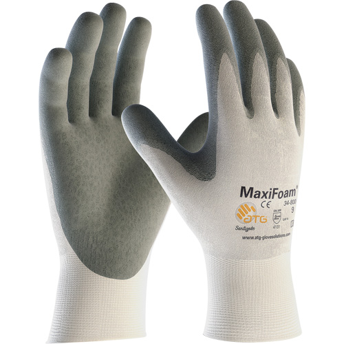 ATG MaxiFoam&reg; Premium Seamless Knit Gloves, Large, Nitrile Coating, 15 Gauge, Nylon Shell EastCoast Offshore Supplies