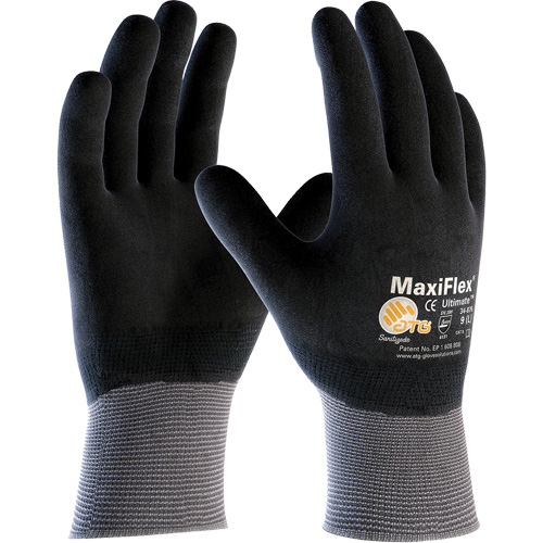 ATG MaxiFlex&reg; Ultimate Touchscreen Compatible Gloves, Large, Nitrile Coating, 15 Gauge, Nylon/Elastane Shell EastCoast Offshore Supplies