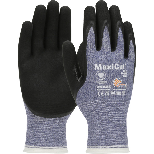 Gants r&eacute;sistants aux coupures dans un milieu de travail huileux ATG MaxiCut, Taille Grand, Calibre 15, Rev&ecirc;tement Nitrile, Enveloppe en Fil technique, ASTM ANSI niveau A3/EN 388 niveau 4/EN 388 niveau C EastCoast Offshore Supplies