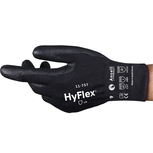 HyFlex&reg; 11-757 Cut-Resistant Gloves, Size 7, 18 Gauge, Polyurethane Coated, Intercept Shell, ASTM ANSI Level A7/EN 388 Level F EastCoast Offshore Supplies