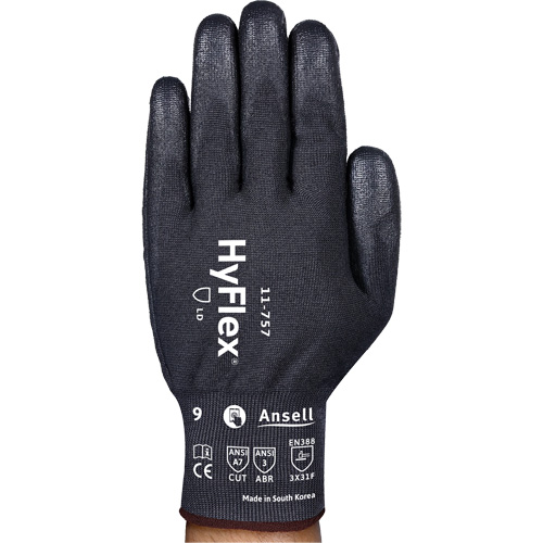 HyFlex&reg; 11-757 Cut-Resistant Gloves, Size 7, 18 Gauge, Polyurethane Coated, Intercept Shell, ASTM ANSI Level A7/EN 388 Level F EastCoast Offshore Supplies