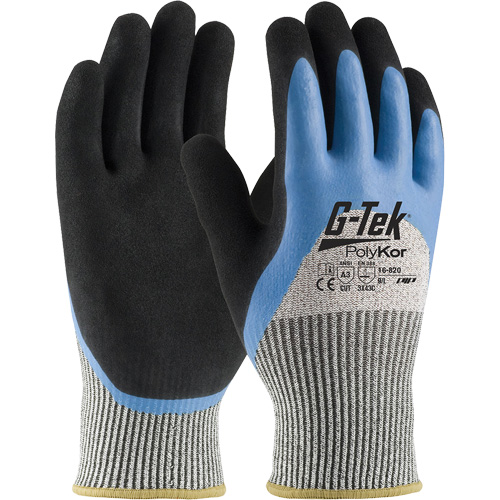 Gants isol&eacute;s r&eacute;sistants aux coupures G-Tek PolyKor, Taille Petit, Calibre 13, Rev&ecirc;tement Latex de caoutchouc, Enveloppe en Fil technique, ANSI/ISEA 105 niveau 3 EastCoast Offshore Supplies