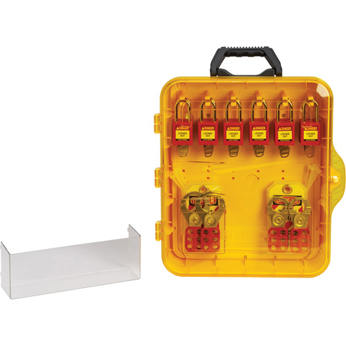 Lockout Station with Keyed Different Nylon Safety Lockout Padlocks, Plastic Padlocks, 12 Padlock Capacity, Padlocks Included EastCoast Offshore Supplies