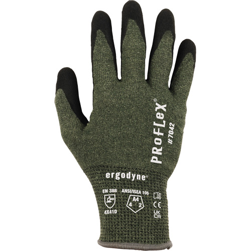 Gants r&eacute;sistant &agrave; la coupe Proflex 7042, Taille Petit, Calibre 18, Rev&ecirc;tement Nitrile, Enveloppe en Aramide, ASTM ANSI niveau A4/EN 388 niveau D EastCoast Offshore Supplies