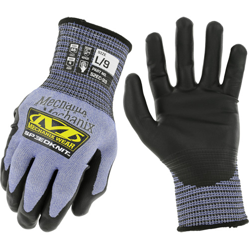Gants r&eacute;sistants aux coupures SpeeKnit S2EC33, Taille Moyen/8, Calibre 18, Rev&ecirc;tement Ur&eacute;thane, Enveloppe en PEHP/Tungst&egrave;ne, ASTM ANSI niveau A5/EN 388 niveau D EastCoast Offshore Supplies
