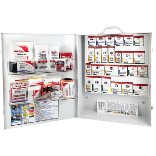 Armoire pour premiers soins SmartCompliance, R&eacute;pond &agrave; la norme CSA Z1220-17 type 3 environnements &agrave; haut risque, Moyen (26-50 travailleurs) EastCoast Offshore Supplies
