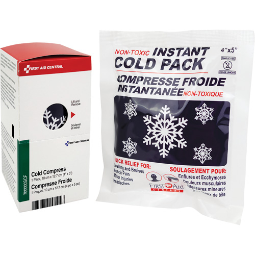 SmartCompliance&reg; Refill Instant Compress, Cold, Single Use, 4" x 5" EastCoast Offshore Supplies