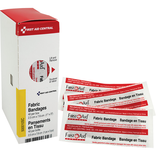 Recharge de bandages adh&eacute;sifs SmartCompliance, Rectangulaire/carr&eacute;e, 3", Tissu, Non st&eacute;rile EastCoast Offshore Supplies