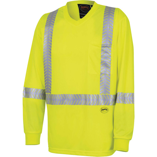 6905A Ultra-Cool Ultra-Breathable Long-Sleeved Safety Shirt, X-Small, High Visibility Lime-Yellow EastCoast Offshore Supplies