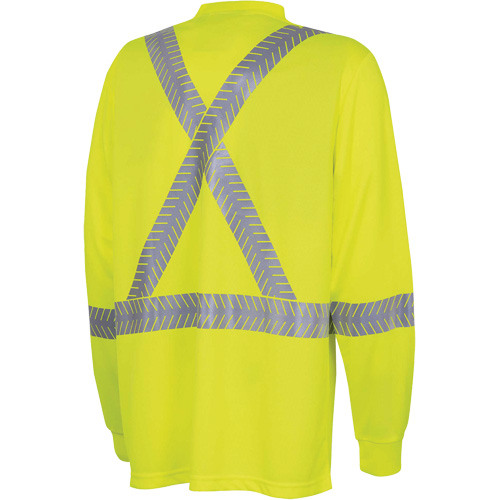 6905A Ultra-Cool Ultra-Breathable Long-Sleeved Safety Shirt, X-Small, High Visibility Lime-Yellow EastCoast Offshore Supplies
