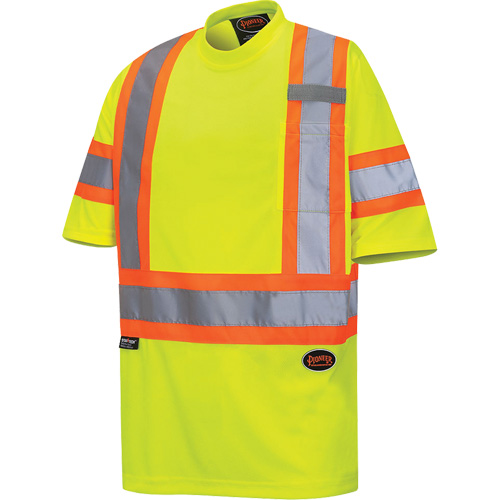 6971 T-shirt de s&eacute;curit&eacute; en il-de-perdrix, Polyester, T-petit, Jaune lime haute visibilit&eacute; EastCoast Offshore Supplies