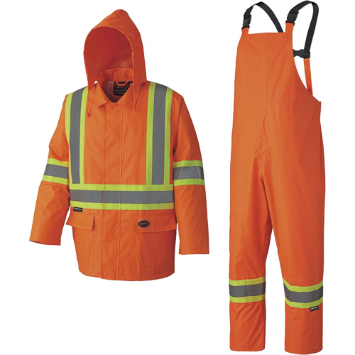 5608 210D Waterproof Rain Suit, Polyester/PVC, Small, High Visibility Orange EastCoast Offshore Supplies
