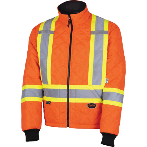 5015A Manteau matelass&eacute; pour cong&eacute;lateur, Polyester, Orange haute visibilit&eacute;, T-petit EastCoast Offshore Supplies