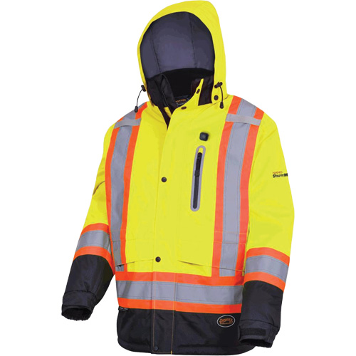 5408 Waterproof Heated Insulated Jacket, Men's, Small, High Visibility Lime-Yellow EastCoast Offshore Supplies