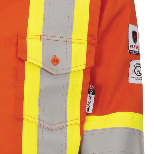 7743 FR-Tech&reg; Flame-Resistant Safety Shirt, Small, High Visibility Orange EastCoast Offshore Supplies