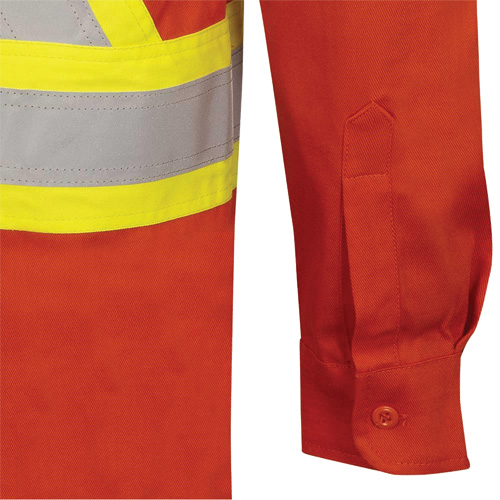 7743 FR-Tech&reg; Flame-Resistant Safety Shirt, Small, High Visibility Orange EastCoast Offshore Supplies