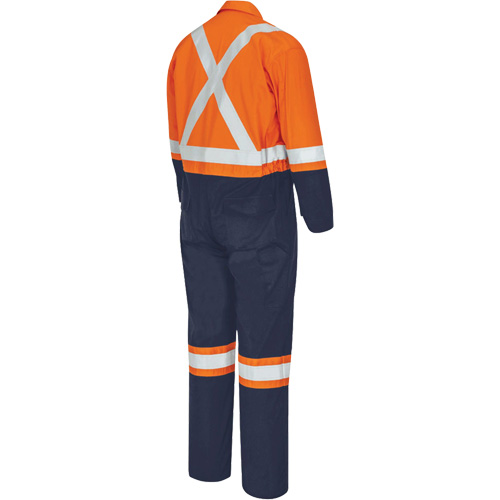 7702BB FR-Tech&reg; 2-Tone Safety Coverall, Size 36, Navy Blue/Orange, 10 cal/cm² EastCoast Offshore Supplies