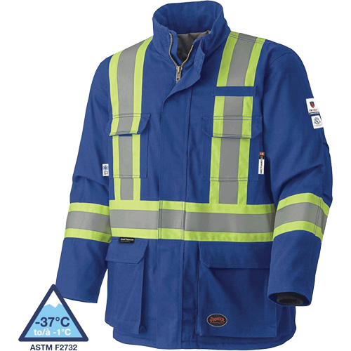 5523 Manteau de s&eacute;curit&eacute; ignifuge, Petit, Bleu royal, 58 cal/cm² EastCoast Offshore Supplies
