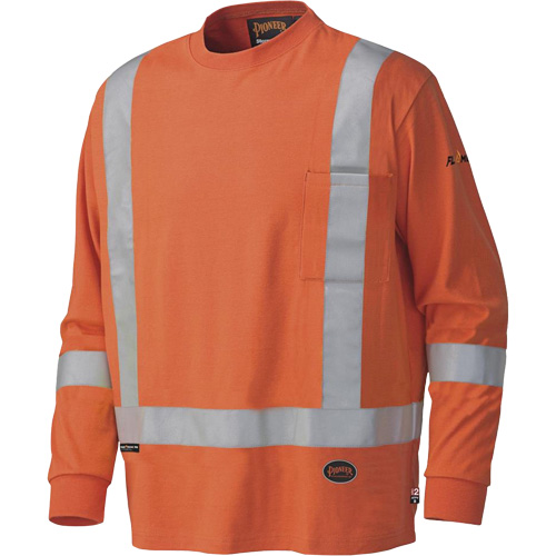 339SFA Flame-Resistant Long-Sleeved Safety Shirt, Small, High Visibility Orange EastCoast Offshore Supplies