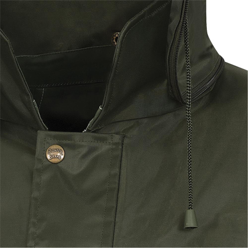 D8120J Manteau &agrave; capuchon ind&eacute;chirable Nailhead pour planteur d'arbres, Polyester/PVC, T-petit, Vert EastCoast Offshore Supplies
