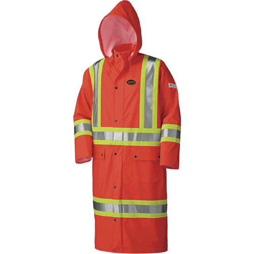 5896 Manteau long imperm&eacute;able et ignifuge, Petit, Orange haute visibilit&eacute; EastCoast Offshore Supplies