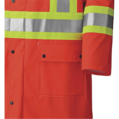 5896 Manteau long imperm&eacute;able et ignifuge, Petit, Orange haute visibilit&eacute; EastCoast Offshore Supplies
