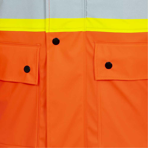 5892PKT Veste de s&eacute;curit&eacute; imperm&eacute;able &agrave; haute visibilit&eacute; ignifuge, T-petit, Orange haute visibilit&eacute; EastCoast Offshore Supplies
