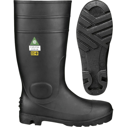 1022 Safety Boots, PVC, Steel Toe, Size 10, Puncture Resistant Sole EastCoast Offshore Supplies