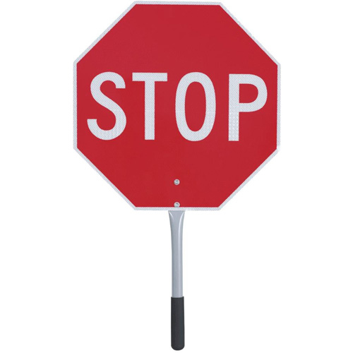 456 Panneau d'arr&ecirc;t/ralentissement de circulation, 18" x 18", Plastique ondul&eacute;, Anglais EastCoast Offshore Supplies