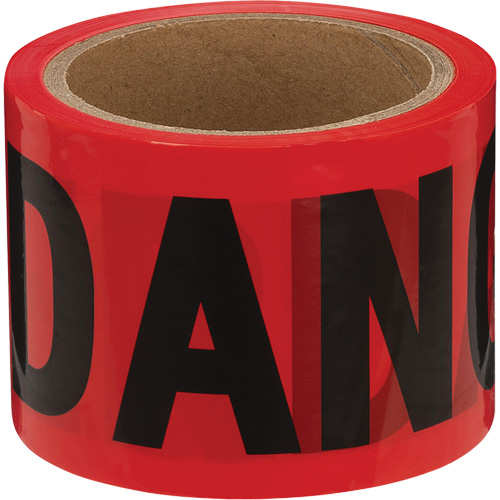 388 Ruban de danger, Bilingue, 3" la x 200' lo, 1,5 mil, Noir/rouge EastCoast Offshore Supplies