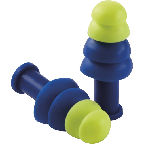 Bouchons doreille coniques r&eacute;utilisables, Sans cordon, Vrac - Boîte, 27 dB NRR, Taille unique EastCoast Offshore Supplies