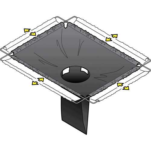 Square Ultra-Drain Guard&reg; Catch Basin Insert with Overflow Port, Oil & Sediment, 16" - 28" L x 20" - 36" W EastCoast Offshore Supplies