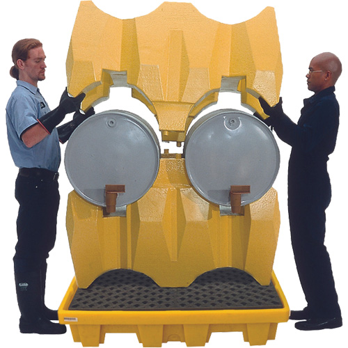 Syst&egrave;me de confinement Ultra-Drum avec drain pour 4 barils, 53" lo x 53" la x 77,8" ha, 3000 gal. US Capacit&eacute; EastCoast Offshore Supplies
