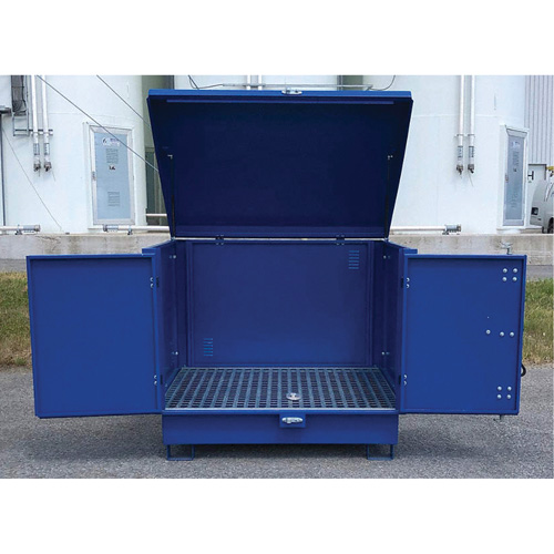 Palette de d&eacute;versement en acier avec couvercle rigide S-4 Ultra, 61" lo x 54,4" la x 52" h, Capacit&eacute; de charge 4700 lb EastCoast Offshore Supplies