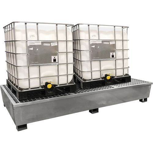 Steel Ultra-Twin IBC Spill Pallet&reg;, 370 US gal. Spill Capacity, 103.8" x 26.8" x 51.1" EastCoast Offshore Supplies