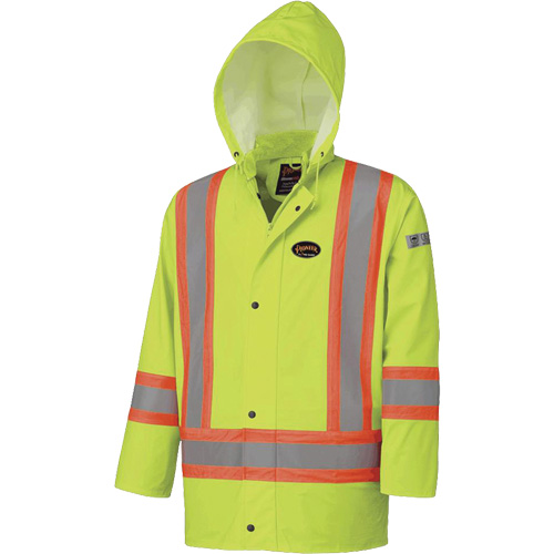 5894 Veste imperm&eacute;able r&eacute;sistant &agrave; la flamme, 2T-Grand, Jaune lime haute visibilit&eacute; EastCoast Offshore Supplies