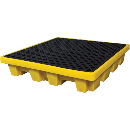 Ultra-Spill Pallet emboitable, 4 barils, Capacit&eacute; de d&eacute;versement 66 gal. US, 51" x 51" x 10" EastCoast Offshore Supplies