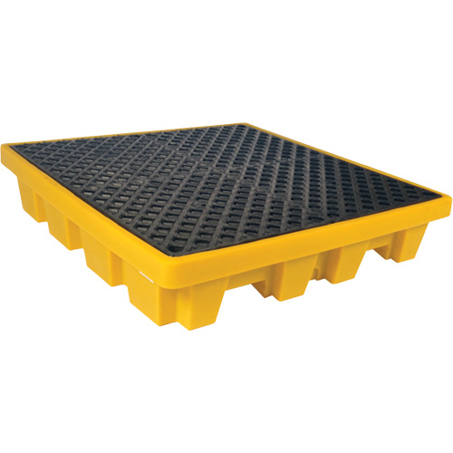 Ultra-Spill Pallet emboitable, 4 barils, Capacit&eacute; de d&eacute;versement 66 gal. US, 51" x 51" x 10" EastCoast Offshore Supplies