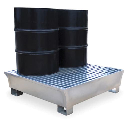 4-Drum Steel Ultra-Spill Pallet&reg;, 68 US gal. Spill Capacity, 49.1" x 47.1" x 10.9" EastCoast Offshore Supplies