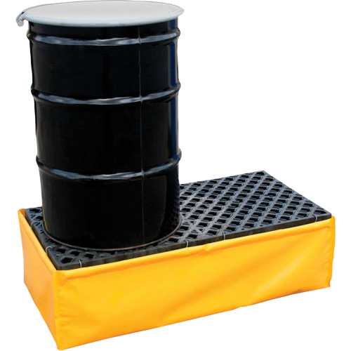 Ultra-Spill Pallet flexible, 2 barils, Capacit&eacute; de d&eacute;versement 66 gal. US, 48" x 24" x 14" EastCoast Offshore Supplies