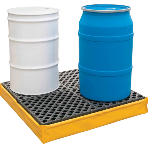 Ultra-Spill Pallet flexible, 4 barils, Capacit&eacute; de d&eacute;versement 66 gal. US, 48" x 48" x 7" EastCoast Offshore Supplies