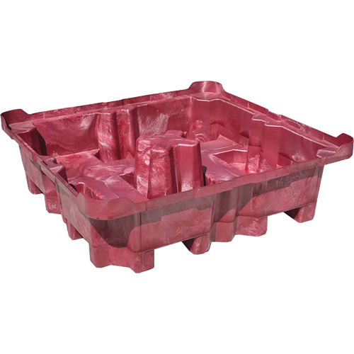 Palette de d&eacute;versement Ultra-Spill King, 4 barils, Capacit&eacute; de d&eacute;versement 85 gal. US, 51" x 51" x 17,5" EastCoast Offshore Supplies