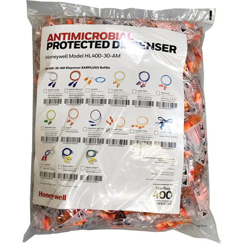 Recharge de bouchons doreille TFP-30 pour le distributeur HL400, Vrac - Sac en poly, Avec cordon EastCoast Offshore Supplies