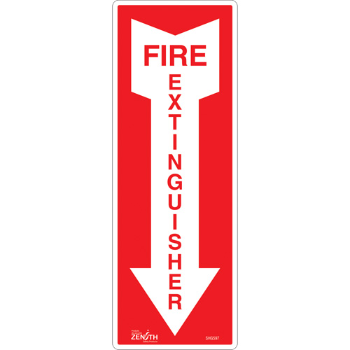 "Fire Extinguisher" Sign, 5" x 14", Vinyl, English with Pictogram EastCoast Offshore Supplies