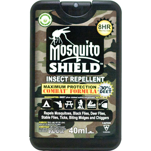 Insectifuge de format poche Mosquito Shield, DEET &agrave; 30 %, Vaporisateur, 40 ml EastCoast Offshore Supplies