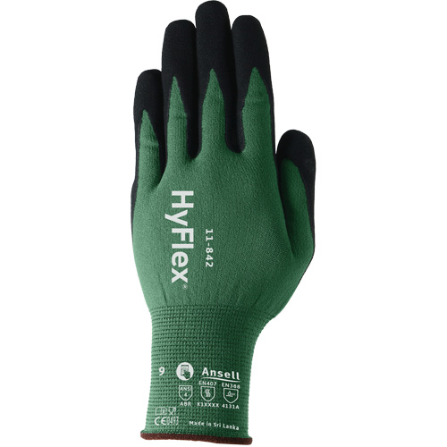 HyFlex&reg; 11-842 Sustainable Multi-Purpose Gloves, 5, Foam Nitrile Coating, 15 Gauge, Nylon Shell EastCoast Offshore Supplies