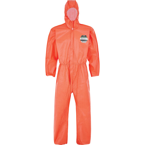 MicroMax&reg; NS Coverall with Elastic Hood, Cuffs, Waist & Ankles, Small, Orange, Microporous EastCoast Offshore Supplies