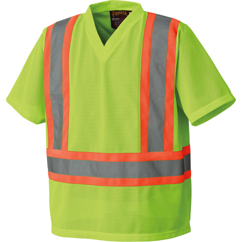 5993P T-shirt de s&eacute;curit&eacute; en maille, Polyester, Petit, Jaune lime haute visibilit&eacute; EastCoast Offshore Supplies